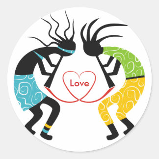 Pegatinas de amor de Kokopelli