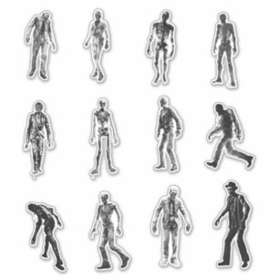 Pegatinas de Analog Horror Zombie