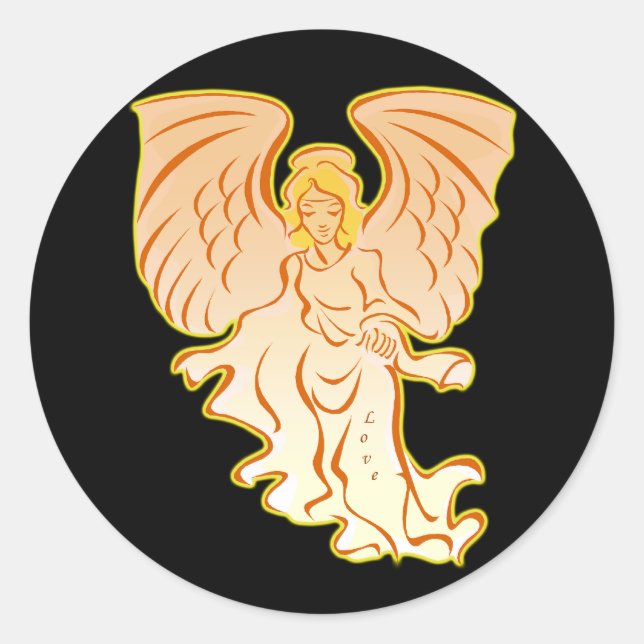 Pegatinas De Ángel De Amor (Anverso)