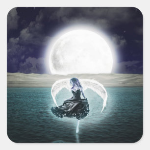 pegatinas de ángel de luna de goto