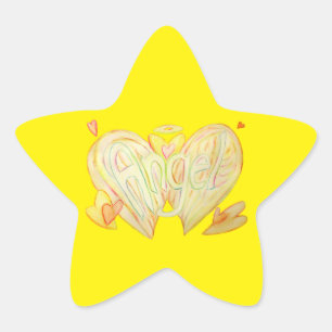 Pegatinas de Angel Inspirador Word Art Decal