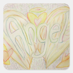 Pegatinas de Angel Inspirador Word Art Decal