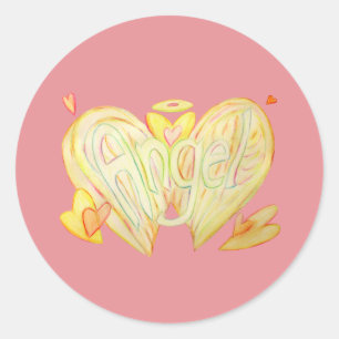 Pegatinas de Angel Inspirador Word Art Decal