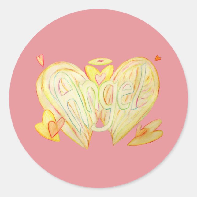 Pegatinas de Angel Inspirador Word Art Decal (Anverso)