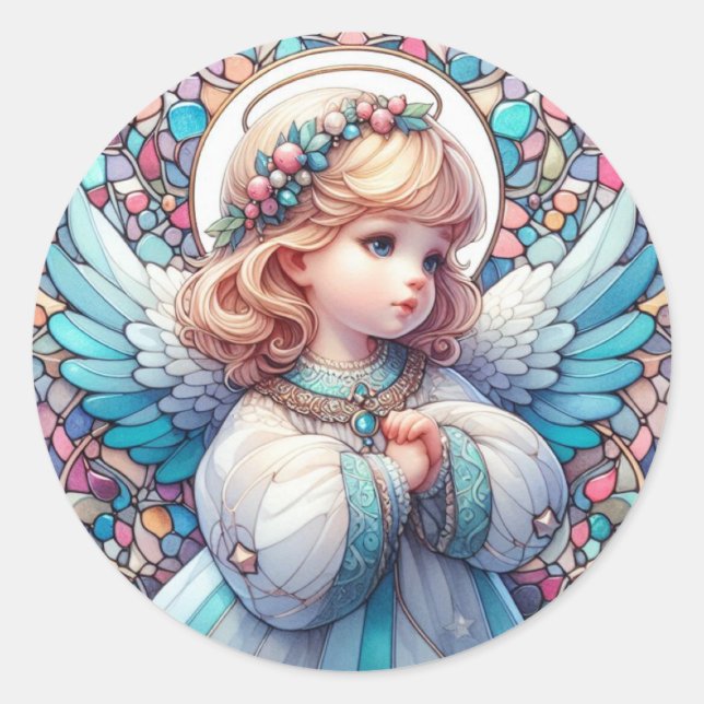 Pegatinas de Angel Round (Anverso)