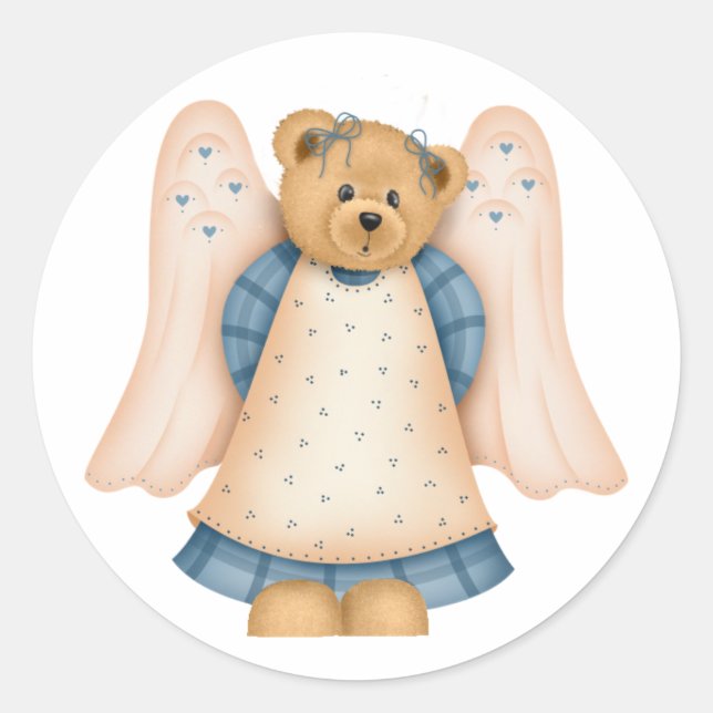 Pegatinas de Angel Teddy Bear D8 (Anverso)