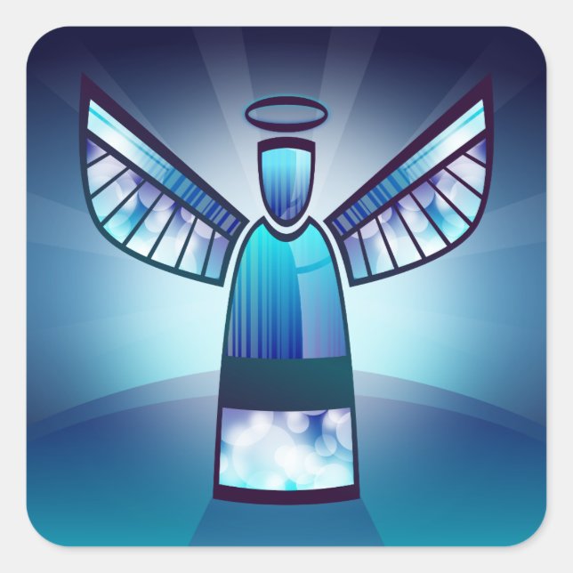 pegatinas de ángeles azules (Anverso)