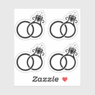 pegatinas de anillos bodas