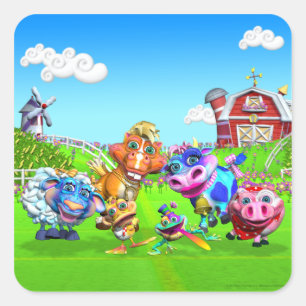 Pegatinas de animales de granja GiggleBellie