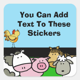 Pegatinas de animales de granja personalizado