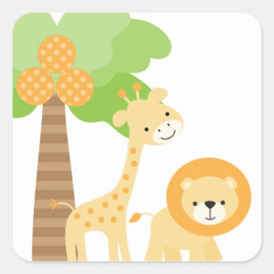 Pegatinas de animales de la jungla