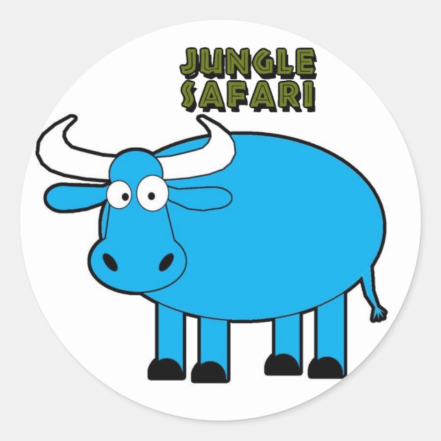 Pegatinas de animales de Safari de la Jungla (Anverso)