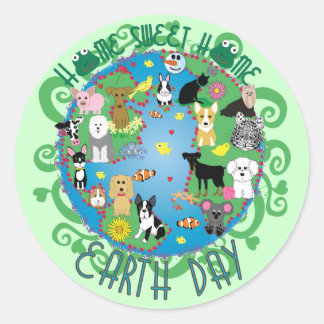Pegatinas de Animales del Día de la Tierra Dulce H