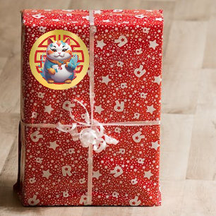 Pegatinas de Año Nuevo Chino de Fortune Cat