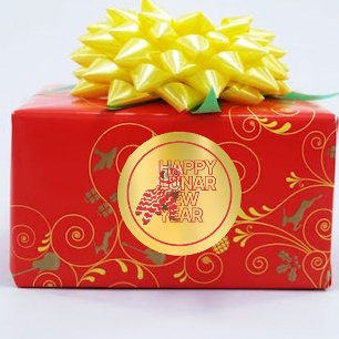 Pegatinas de Año Nuevo chinos bailan con una image