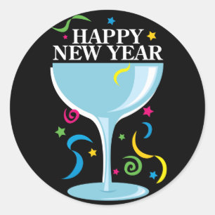 Pegatinas de Año Nuevo Feliz