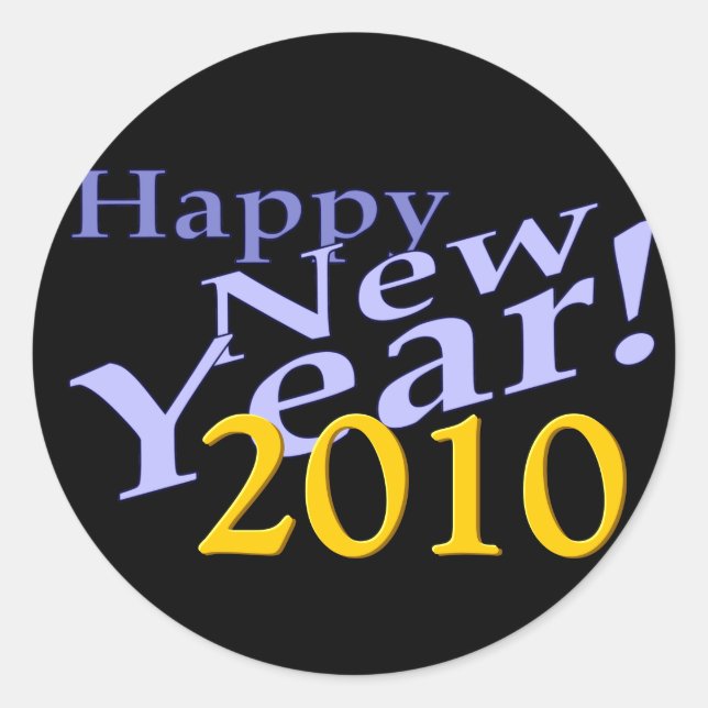Pegatinas de Año Nuevo Feliz (Anverso)
