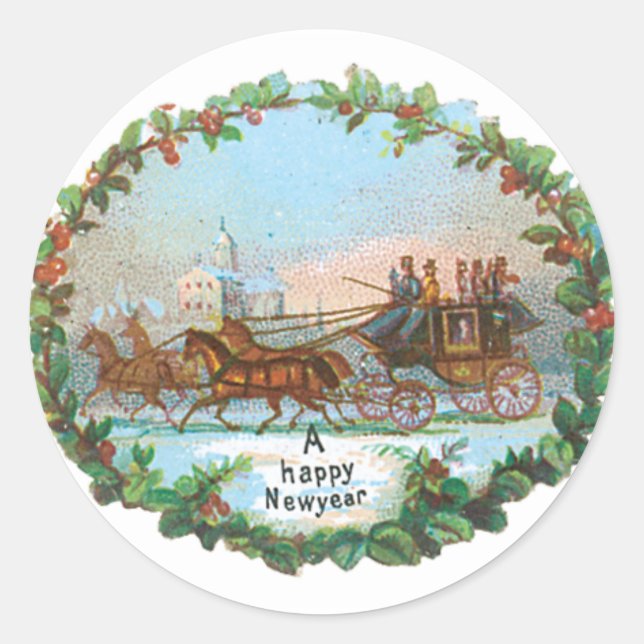 Pegatinas de Año Nuevo Feliz (Anverso)