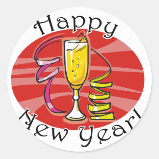 Pegatinas de Año Nuevo Feliz