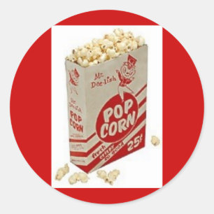 Pegatinas de anuncios de maíz pop