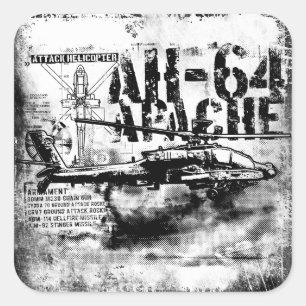 PEGATINAS de Apache Square AH-64