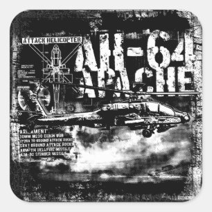 PEGATINAS de Apache Square AH-64