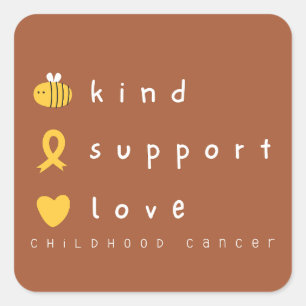 pegatinas de apoyo a la concienciación sobre el cá