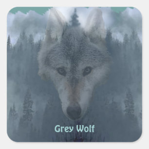 PEGATINAS de apoyo a la vida silvestre GRAY WOLF &