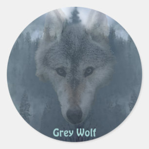 PEGATINAS de apoyo a la vida silvestre GRAY WOLF &