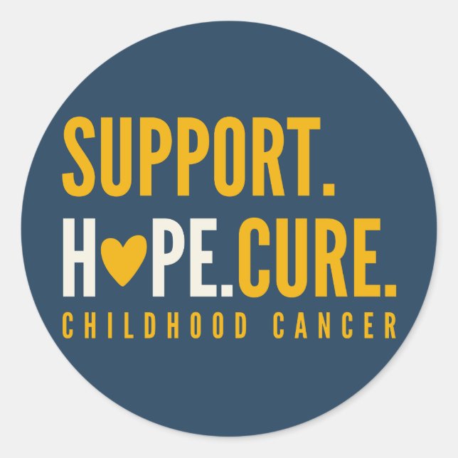 pegatinas de apoyo al cáncer infantil esperanza (Anverso)