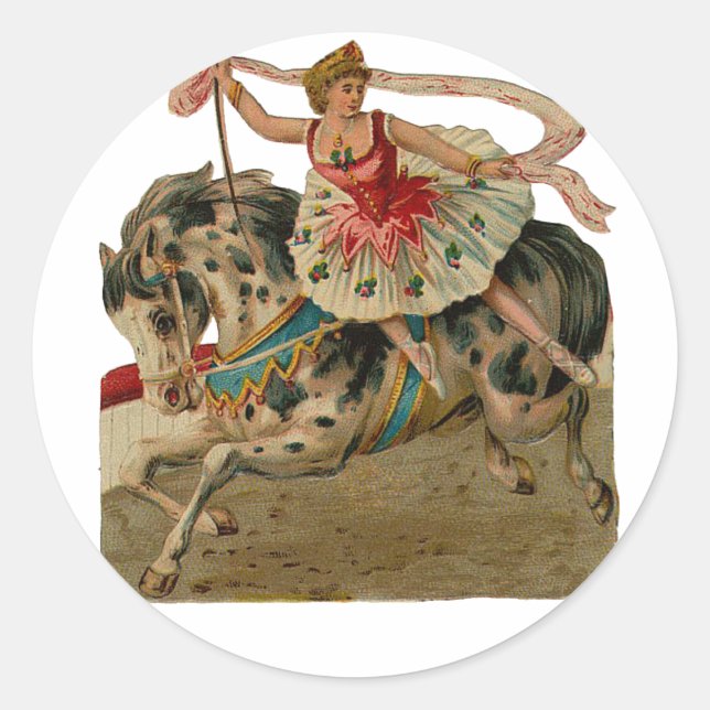 Pegatinas de Appaloosa Horse Circus Ballerina (Anverso)