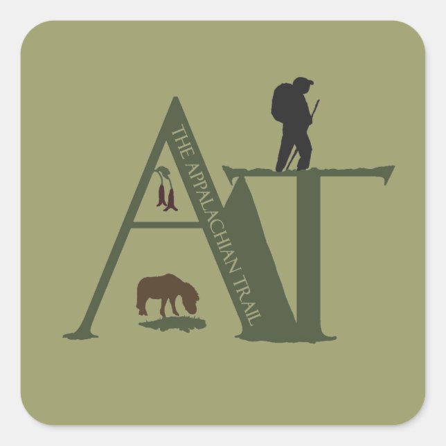 Pegatinas de Applalachian Trail (Anverso)