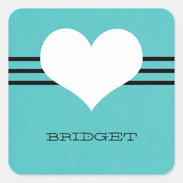 Pegatinas de Aqua Modern Heart (Anverso)