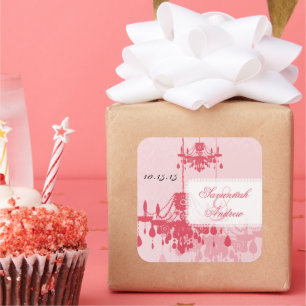 Pegatinas de araña de damasco rosa de madreselva