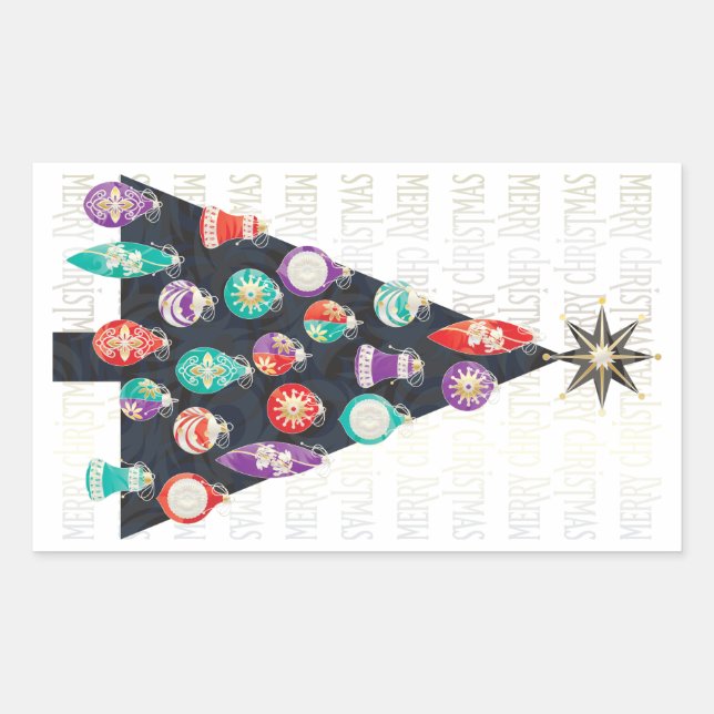 Pegatinas de árbol de Navidad (Anverso)
