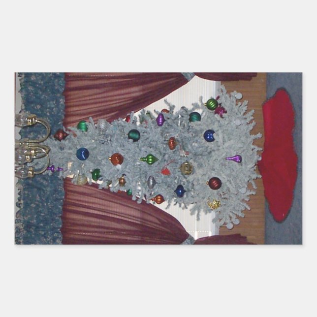 Pegatinas de árbol de Navidad blanco (Anverso)