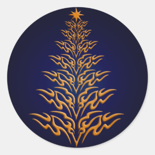 Pegatinas de árbol de Navidad de estilo azul