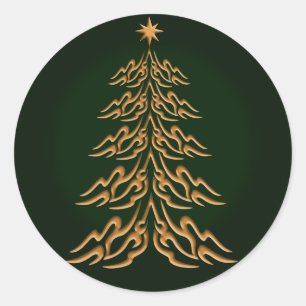 Pegatinas de árbol de navidad Green Bell