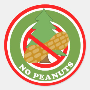 Pegatinas de árbol de Navidad sin cacahuetes