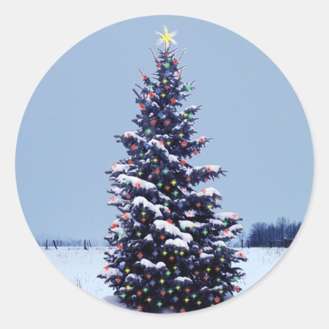 Pegatinas de árboles de Navidad (Anverso)