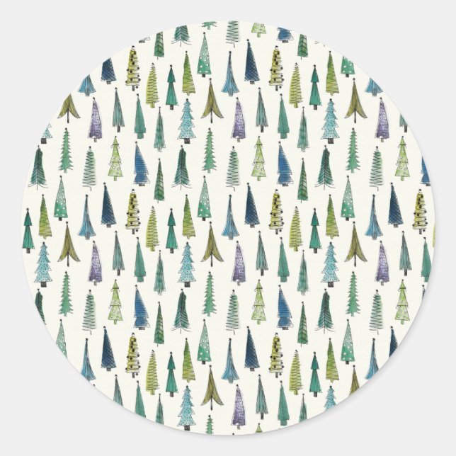 pegatinas de árboles de navidad (Anverso)