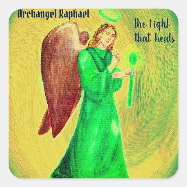 Pegatinas de Archangel Raphael: La luz que se cura (Anverso)