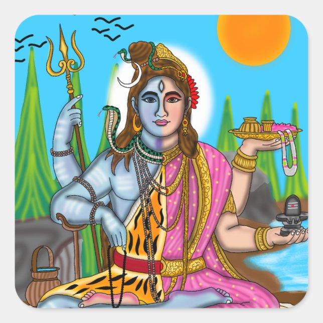 Pegatinas de Ardhanarishvara (Anverso)