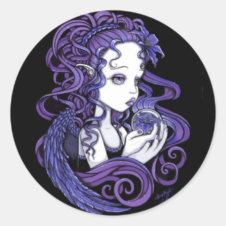 Pegatinas de arte "Amethyst" Crystal Ball Angel
