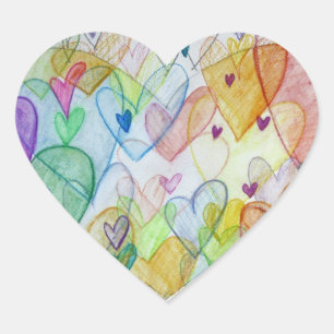 Pegatinas de arte de Community Hearts Love Labels
