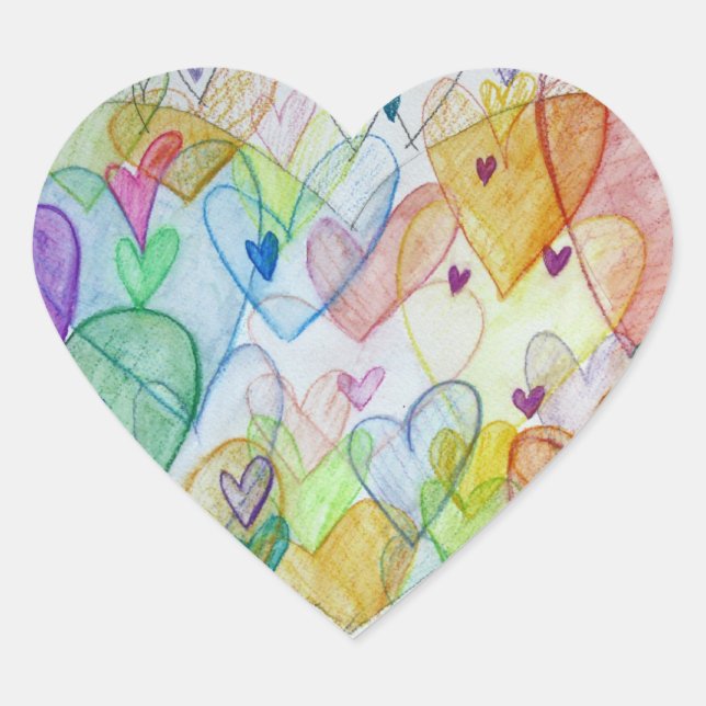 Pegatinas de arte de Community Hearts Love Labels (Anverso)