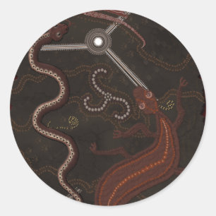 Pegatinas de arte de estilo aborigen australiano