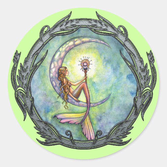 Pegatinas de arte de fantasía de Sirena Luna (Anverso)
