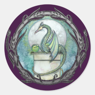 Pegatinas de arte de fantasía gótica del dragón ve