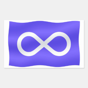 Pegatinas de arte de la bandera de Metis Pegatinas